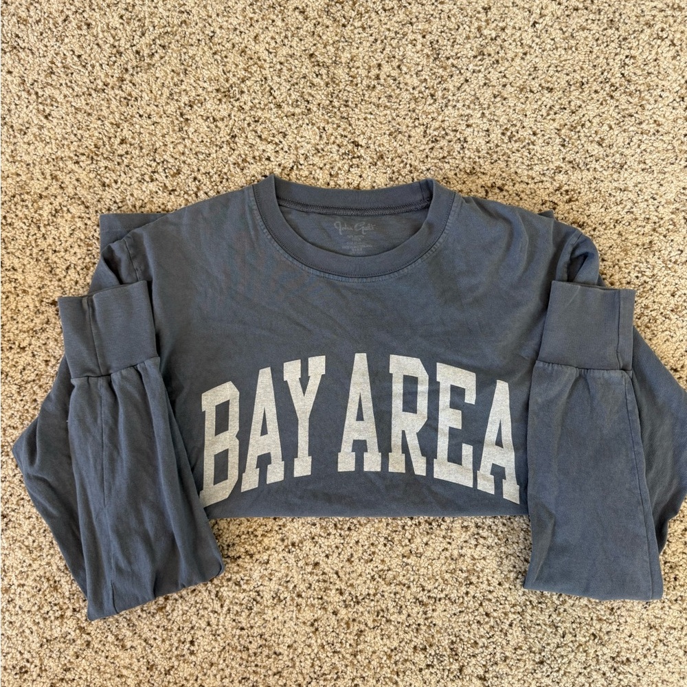 Brandy Melville Bay Area Long Sleeve Tee Blue Gray